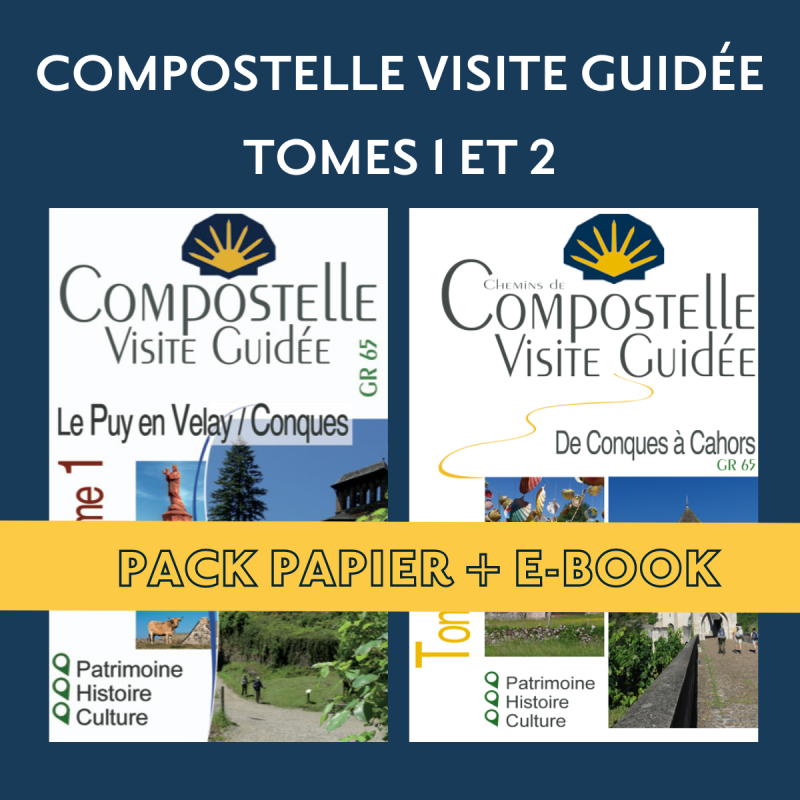 ** Pack guides papier + eBooks ** Compostelle Visite Guidée Tome 1 & 2