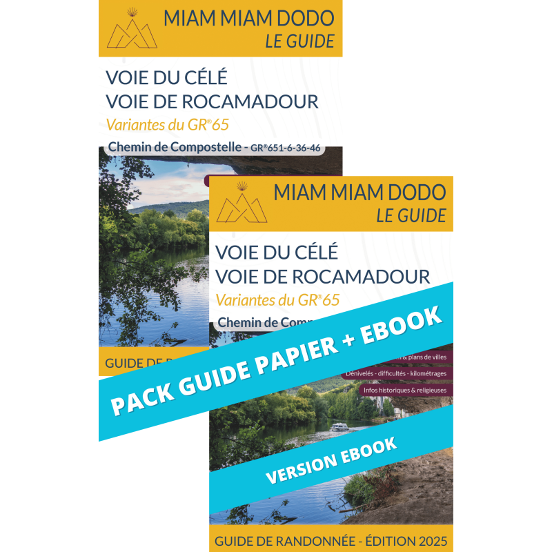 ** Pack guide papier + eBook ** Miam Miam Dodo Voies du Célé et Rocamadour Éd.2025