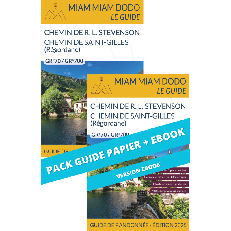 ** Pack guide papier + eBook ** Miam Miam Dodo Chemin de Stevenson et Régordane - Éd.2025