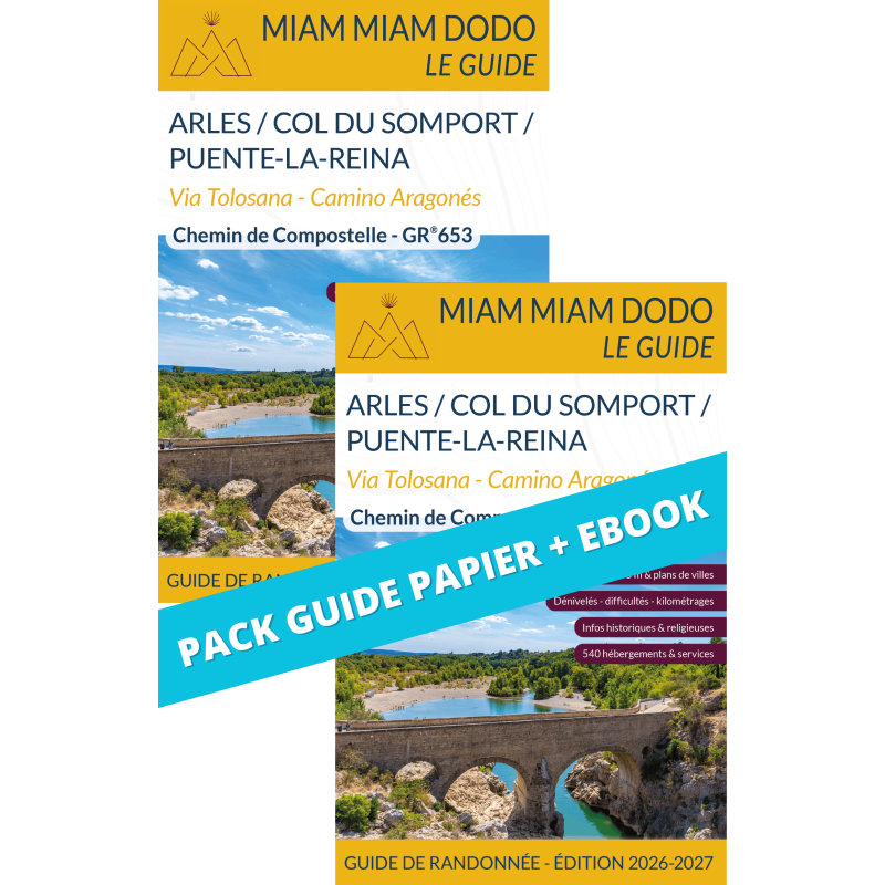 ** Pack guide papier + eBook ** Miam Miam Dodo Voie d'Arles : Arles à Puente La Reina Éd. 2026-2027