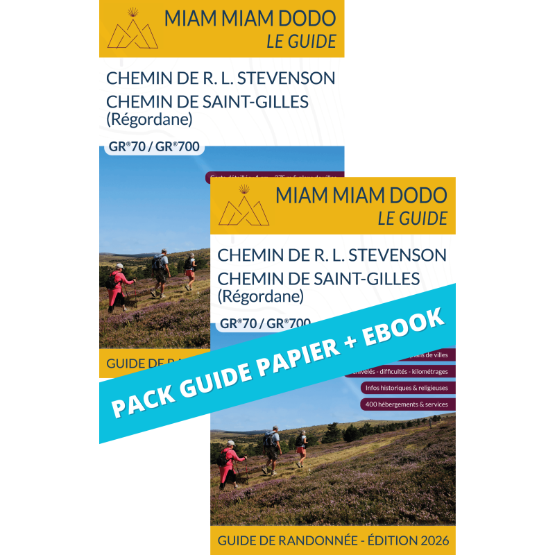 ** Pack guide papier + eBook ** Miam Miam Dodo Chemin de Stevenson et Régordane - Éd. 2026